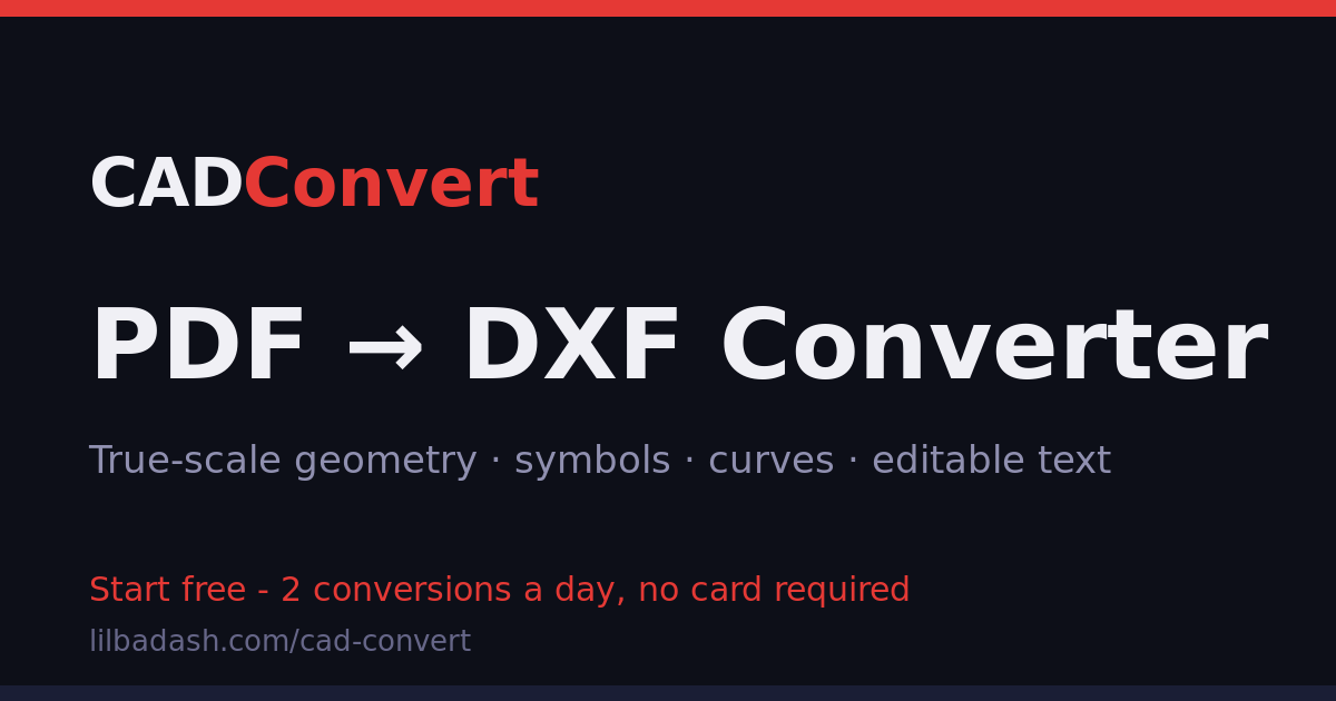Dxf Conversion PDF to DXF Converter – Professional CAD Conversion